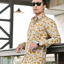 Hatheli Floral Printed Cotton Shirt image 4