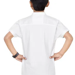 MADE IN THE SHADE Boys Band Collar Solid Cotton Casual Shirt image 5