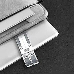 Nsinc Ergonomic Laptop Stand Height Adjustable Lifter Portable Foldable Aluminium Alloy Invisible for Home Office Modern Compatible with All Laptop More 10-15.6 Laptop (SILVER) Ergonomic Laptop Stand Height Adjustable Lifter Portable Foldable Aluminium Alloy Invisible for Home Office Modern Compatible with All Laptop More 10-15.6 Laptop (SILVER) Aluminium Floor and Desk Stand Rotatable Laptop Stand with Adjustable Height Compatible with Universal Laptops image 5
