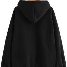 juneberry Women Full Sleeve Solid Hooded Sweatshirt image 2