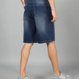 Shein Knee Length Denim Shorts With Pockets image 3