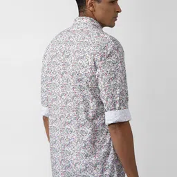 Peter England Casuals Floral Printed Slim Fit Pure Cotton Shirt image 2