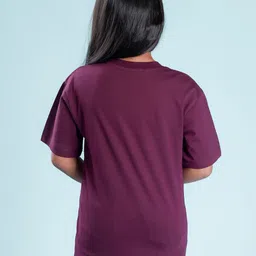 NUSYL Girls Typography Printed Drop-Shoulder Sleeves Longline Oversized T-shirt image 4