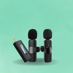clairbell K35 3.5mm Aux Dual Receivers With Wireless Collar Mic For YouTube & VlogingI328 Microphone-picture-23