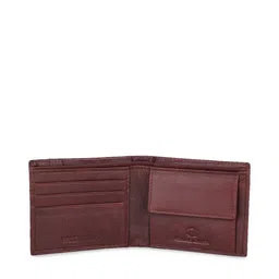 WildHorn Men Maroon Solid RFID Protected Water Resistant Genuine Leather Two Fold Wallet image 5