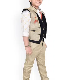 BAESD Boys 4-Pcs Single-Breasted Waistcoat & Trousers With Shirt And Bow image 2