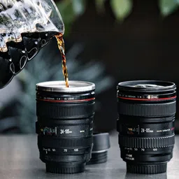 caniam Camera Lens Shaped Coffee Stainless Steel Coffee Mug image 5