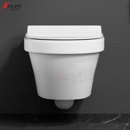 clayplus Preimum Grade Ceramic's Wallmounted Western Commode Western Commode image 2