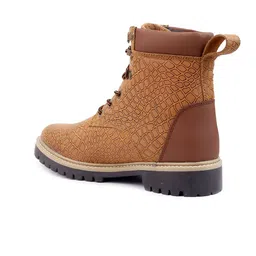 bacca bucci Women Textured Genuine Leather Regular Boots image 2