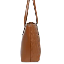 Lavie Brown Quilted Shoulder Bag image 3