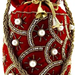 lookingfab Women Red Potli image 1