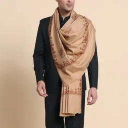 GREEN AGRITECH Cashmere Embroidered Men Shawl image 5