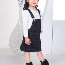 Peppermint Girls Checked Pinafore Dress image 3