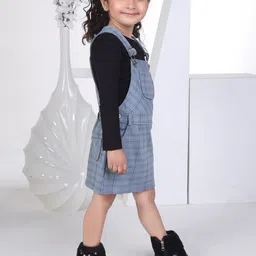 Peppermint Girls Checked Pinafore Dress image 3