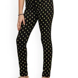 IndiWeaves Girls Pack of 3 Printed Pure Cotton Ankle Length Leggings image 4