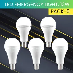 sacro 12W Rechargeable Inverter LED Bulb with Upto 4H.Power Cut Lighting Pack of_5Q310 4 hrs Bulb Emergency Light-picture-26