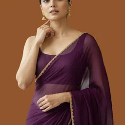 lorofy Self Design Bollywood Silk Blend Saree-picture-10