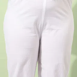 KALINI Plus Size Embroidered Regular Chikankari Pure Cotton Straight Kurta With Trousers image 4