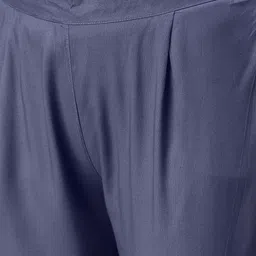 SHOWOFF Floral Printed Tie-Up Neck Beads & Stones Kurta with Trousers & Dupatta image 3