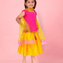 BAESD Girls Printed Ready to Wear Lehenga & Blouse With Dupatta image 4