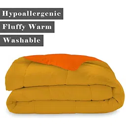 RF RELAXFEEL Mustard & Orange Heavy Winter Double Bed Comforter image 4