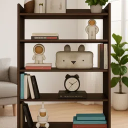 enigmatic woodworks Large 5-Tier Wooden Book Shelf for Kids, Study & Living Room Engineered Wood Open Book Shelf-picture-15