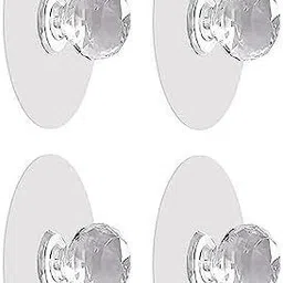 tti Diamond Crystal Shaped Wall Hooks-Transparent , and Hook for Hanging Home Hook 1-picture-11