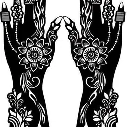 bittu creation MENDI_F019 MENDI_F019 Hand Mehndi Stencil Stencil-picture-36