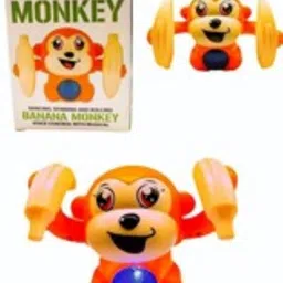 spreading smiles int pvt ltd Voice Control Banana Dancing Monkey with Light Music Children Animal Model Toys image 2