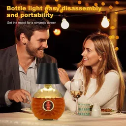 xergy Wireless LED Bottle Lamp-USB-C Rechargeable, 3-Color Mode (Bottle Not Included) Table Lamp image 5