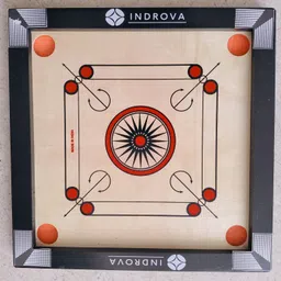 indrova CARROM BOARD 20 INCH WITH WOOD COINS BEST CARROM BOARD 50 cm Carrom Board image 3