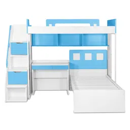 alex daisy Milano Bunk Bed in Blue Colour with Drawer Storage & Study Table image 3