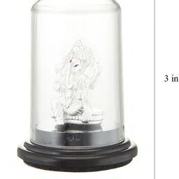 silverspot jewel 999 Pure Silver Ganesha/Vinayaka Beautiful Idol with Acrylic Base Decorative Showpiece - 12 cm image 3