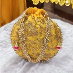 sf beauty Women Yellow Potli-picture-30