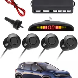 Black Reverse Car Parking Sensor for Universal for All Cars-45 Set of 4 pcs Car Parking Sensors with LED Parking Assistant Kit-45 Parking Sensor-image-81