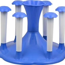 veditm Stylish Glass and Spoon Organiser for Glasses and Cutlery Glass Stand Holder Made Virgin Plastic COLOR BLUE Plastic Glass Holder-picture-16