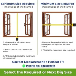 classic mosquito net net for Windows Pre-stitched Premium 120GSM Strong Net With Hook tape window Fibre Washable Adults Mosquito Net image 2