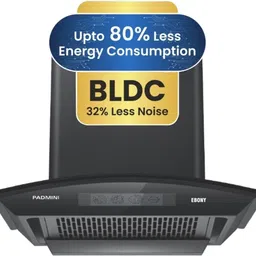 padmini EBONY 60 BLDC Auto Clean Wall Mounted BLACK 1450 CMH Chimney-picture-10