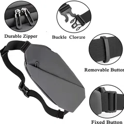 PALAY Waist Bag For Unisex With Adjustable Strap, Stylish Fanny Pack Waterproof Waist Bag image 3