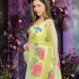 jayu Digital Print Daily Wear Georgette Saree image 3