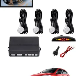 maties 4Pcs White Reverse Parking Sound Warning sensor for car Protection-268 Car Reverse Parking White 4 Sensor With LED Display/Buzzer -268 Parking Sensor-picture-21