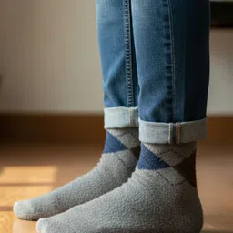 cdeck Men Self Design Calf Length-picture-14