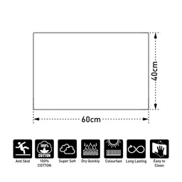 pano Brown Solid MicroFibre 14x10 Inches Antiskid Bath Mats image 2