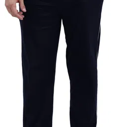 amul comfy Men Solid Dark Blue Track Pants image 1