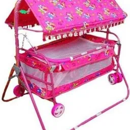 smiley bell Newborn Baby Cradle, Swing, Jhula, Palna, Bed, Crib with Mosquito Net-picture-17