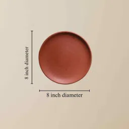 the handicraftian (Set Of 8 )Terracotta Wallplate 8 Inches image 2