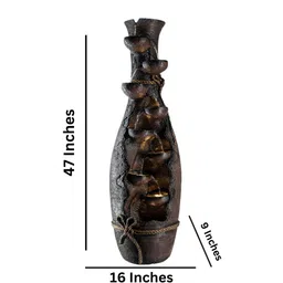 expleasia Brown Fiber Glass Magnum Lamp Water Fountain image 4