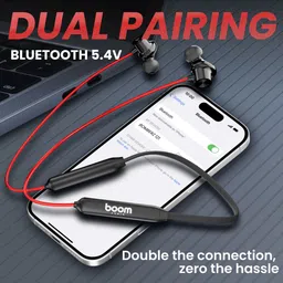 boom audio 121 With 50 Hours Play Time, Type-C Fast Charging, Bluetooth Headset image 5