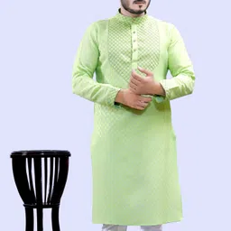 tibra collection Men Embroidered Cotton Blend Straight Kurta-picture-12