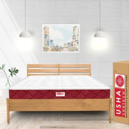 usha shriram Tru Spring with NPSS Tech Maroon 10 Inch Bonnell Spring & HR Foam King Size Mattress-picture-10
